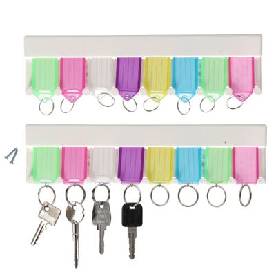 2x Sleutelrekjes met 8 sleutelhangers 29 cm