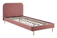 Artistiq Bed 'Federico' Velvet, 90 x 200cm, kleur roze