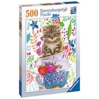 RAVENSBURGER - Puzzel Kitten in een beker van 500 stukjes - thumbnail