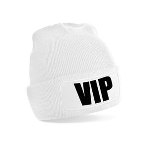 VIP muts/beanie onesize unisex - wit