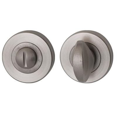 Hardbrass Nika toilet-/badkamersluiting rond 8mm - mat nikkel