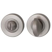 Hardbrass Nika toilet-/badkamersluiting rond 8mm - mat nikkel