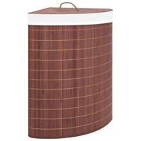 VidaXL Hoekwasmand 60 l bamboe bruin