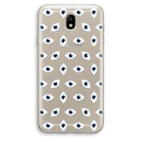 Eyes pattern: Samsung Galaxy J7 (2017) Transparant Hoesje