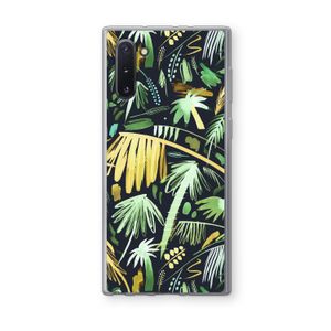 Tropical Palms Dark: Samsung Galaxy Note 10 Transparant Hoesje