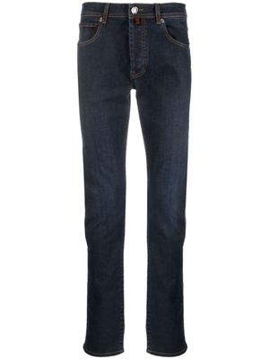 Billionaire jean droit à taille basse - Bleu