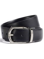 Zegna ceinture réversible à logo gravé - Noir