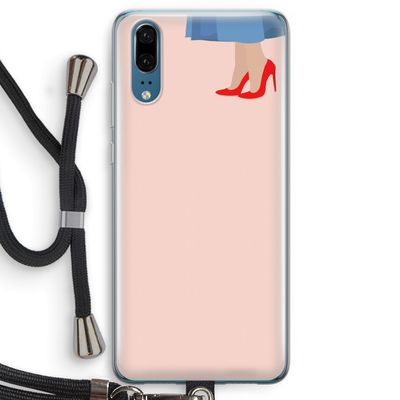 High heels: Huawei P20 Transparant Hoesje met koord
