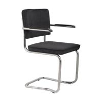 Zuiver Ridge Rib Kink armstoel Black