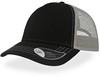 Atlantis AT527 Rapper Canvas Cap - Black/Grey - One Size