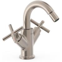 Bidetkraan Tres Mont Blanc | Opbouw | Mengkraan | 2-hendels | Rond | RVS look