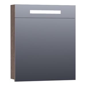 Spiegelkast 2.0 Exclusive Line 60 cm Linksdraaiend Burned Bark Sanitop