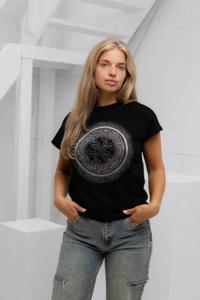 Guess 4G Shaded T-Shirt Dames Zwart - Maat L - Kleur: Zwart | Soccerfanshop