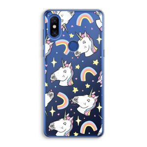 Rainbow Unicorn: Xiaomi Mi Mix 3 Transparant Hoesje