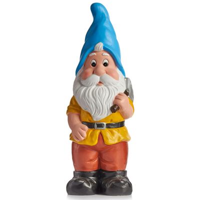 Tuinkabouter beeldje Dwerg met blauwe muts - Keramiek - 50 cm