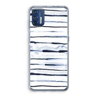 Ink Stripes: Motorola Moto G9 Plus Transparant Hoesje Ink Stripes: Motorola Moto G9 Plus Transparant Hoesje