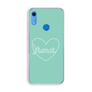 Friends heart pastel: Huawei Y6s Transparant Hoesje
