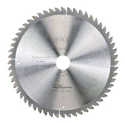 DeWalt Accessoires Cirkelzaagblad 235x30x56t, trapezium, negatief.5°, kerf 3,0mm - DT4097-QZ