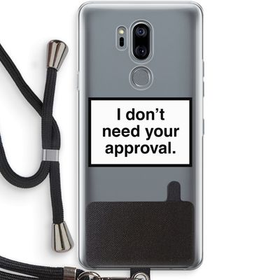 Don't need approval: LG G7 Thinq Transparant Hoesje met koord