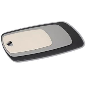 Keuken voedsel bereiden snijplanken - set 3x stuks - kunststof - verschillende formaten