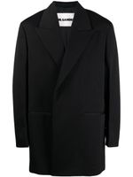 Jil Sander blazer en laine à boutonnière croisée - Noir - thumbnail