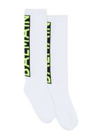 Balmain Kids chaussettes à logo intarsia - Blanc - thumbnail