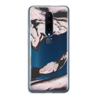 Roze stroom: OnePlus 7 Pro Transparant Hoesje