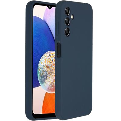 AccezzLiquid Silicone Backcover Samsung Galaxy A14 (5G) Telefoonhoesje Blauw