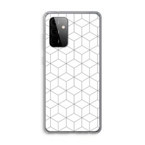 Zwart-witte kubussen: Samsung Galaxy A72 Transparant Hoesje