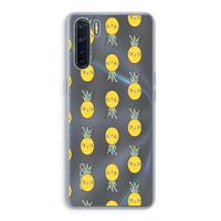 Ananas: Oppo A91 Transparant Hoesje