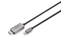 Digitus DB-340109-010-S DisplayPort-kabel DisplayPort / Mini-displayport Aansluitkabel DisplayPort-stekker, Mini DisplayPort-stekker 1 m Zwart DisplayPort 1.4,