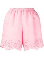 Boutique Moschino short bordé de dentelle - Rose