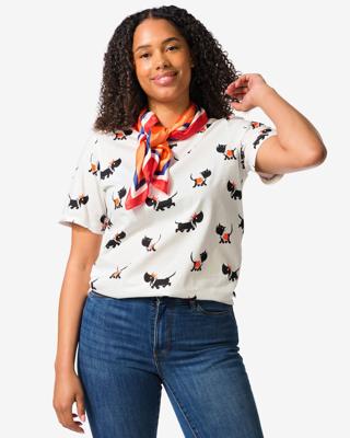 HEMA Takkie dames T-shirt jersey koningsdag wit (wit)