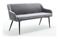 Artistiq Eetkamerbank 'Tynise' Velvet, kleur Grijs