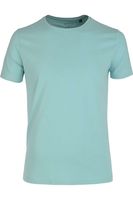RAGMAN Regular Fit T-Shirt ronde hals turquoise, Effen