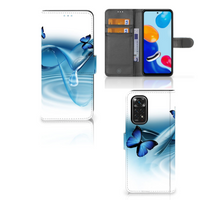 Xiaomi Redmi Note 11/11S Telefoonhoesje met Pasjes Vlinders - thumbnail