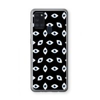 Eyes pattern: Samsung Galaxy A21s Transparant Hoesje