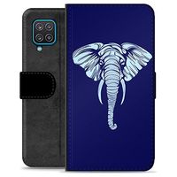 Samsung Galaxy A12 Premium Wallet Hoesje - Olifant