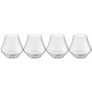 4x Drinkglazen/waterglazen transparant 220 ml Artisan