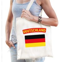 Katoenen tasje wit Deutschland / Duitsland supporter   -