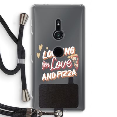 Pizza is the answer: Sony Xperia XZ2 Transparant Hoesje met koord