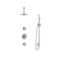 Hotbath Buddy - Inbouw Regendoucheset - 2 Stopkranen - Thermostatisch - Plafondbuis 15 cm - Hoofddouche 200 mm - Staafhanddouche - Glijstang 900 mm - Waterbesparend - V02