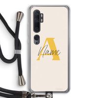 Amber Script: Xiaomi Mi Note 10 Transparant Hoesje met koord