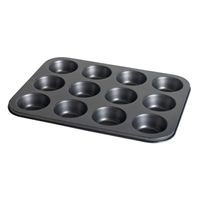 Muffins en cupcakes bakken bakvorm/bakblik 35 x 26 cm - voor 12x stuks - thumbnail