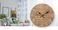 Nedis CLWA002WD30 Ronde Wandklok Diameter 30 Cm Hout - thumbnail