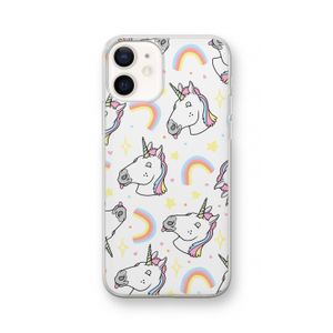 Rainbow Unicorn: iPhone 12 Transparant Hoesje