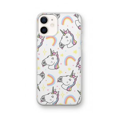 Rainbow Unicorn: iPhone 12 Transparant Hoesje