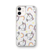 Rainbow Unicorn: iPhone 12 Transparant Hoesje Rainbow Unicorn: iPhone 12 Transparant Hoesje