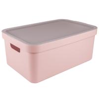 Sunware opbergbox Sigma Home met deksel - kunststof - 45 liter - lichtroze