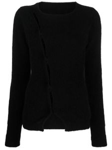 Jacquemus cardigan Le Maille Pau à design asymétrique - Noir